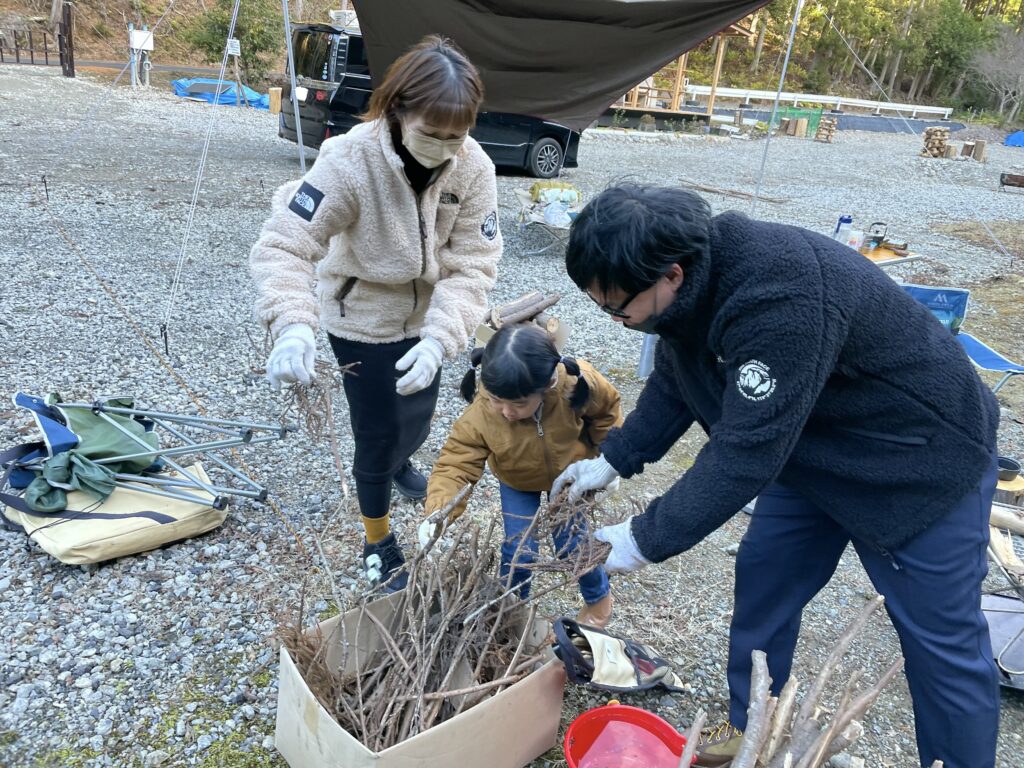 焚き火体験