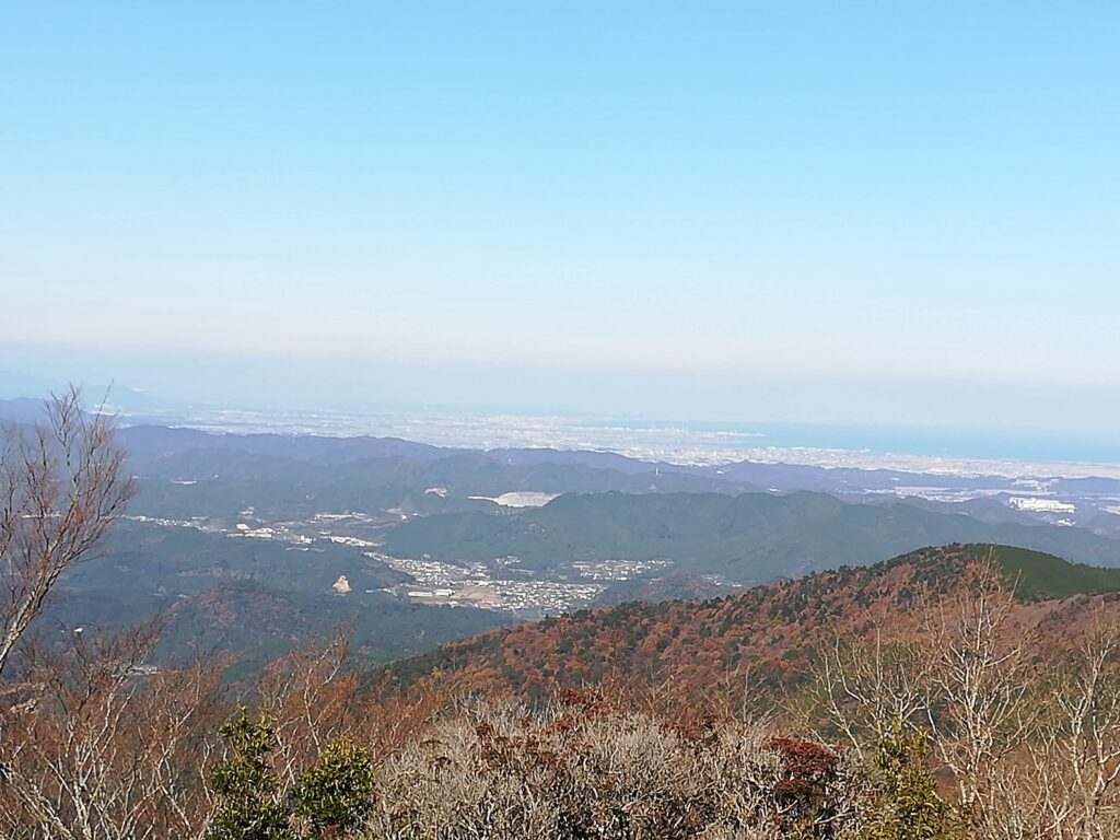 七洞岳頂上から松阪方面の眺め