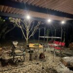 体験ハウスみよしの夜のBBQセッティング